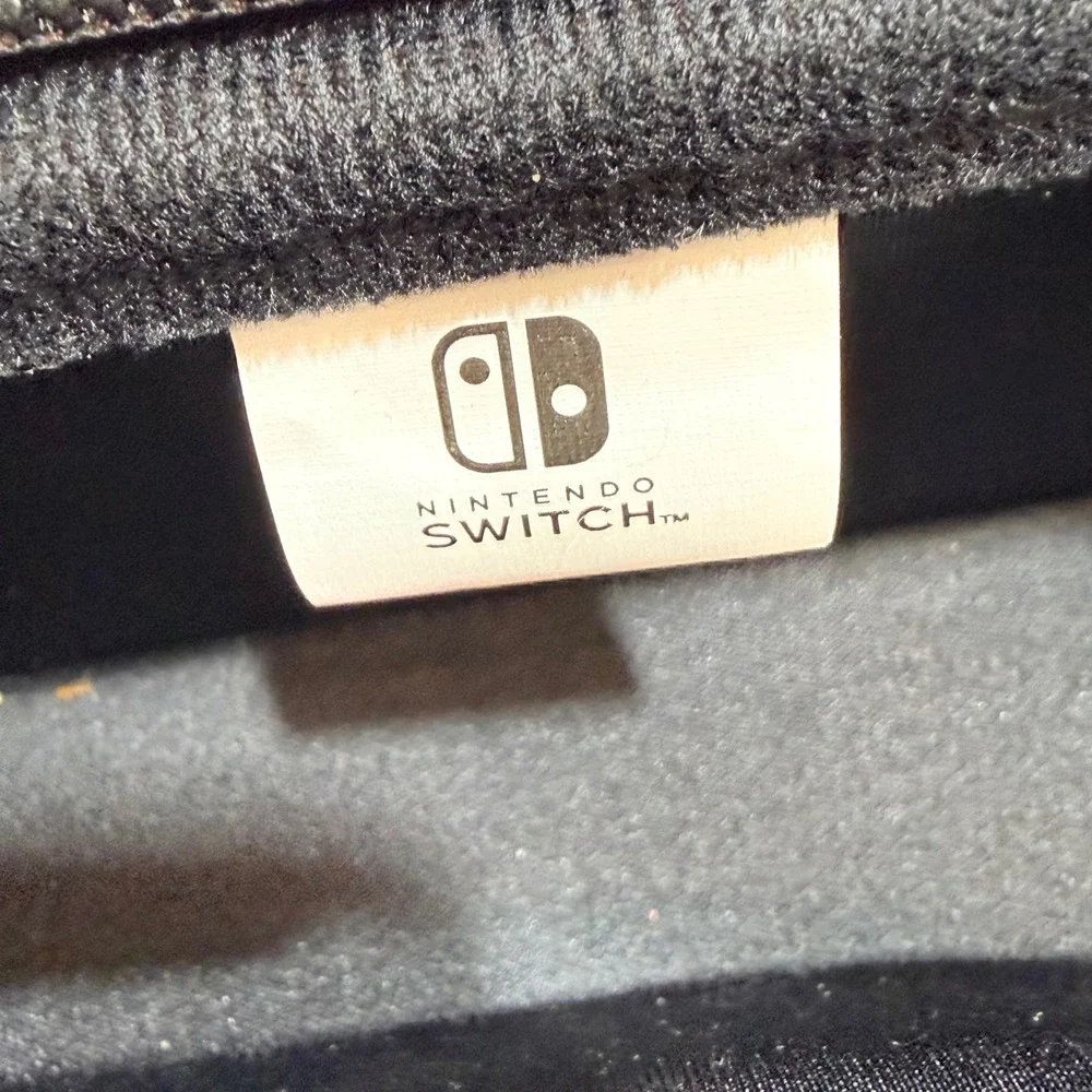 Nintendo Switch Black Hard Shell Carrying‎ Case w/ Zippered Pouch and Red accent